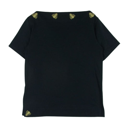 Christian Dior クリスチャンディオール 5F5K07O SPORTS スポーツ コットン 刺繍 ボートネック カットソー 半袖 ブラック系 M【中古】