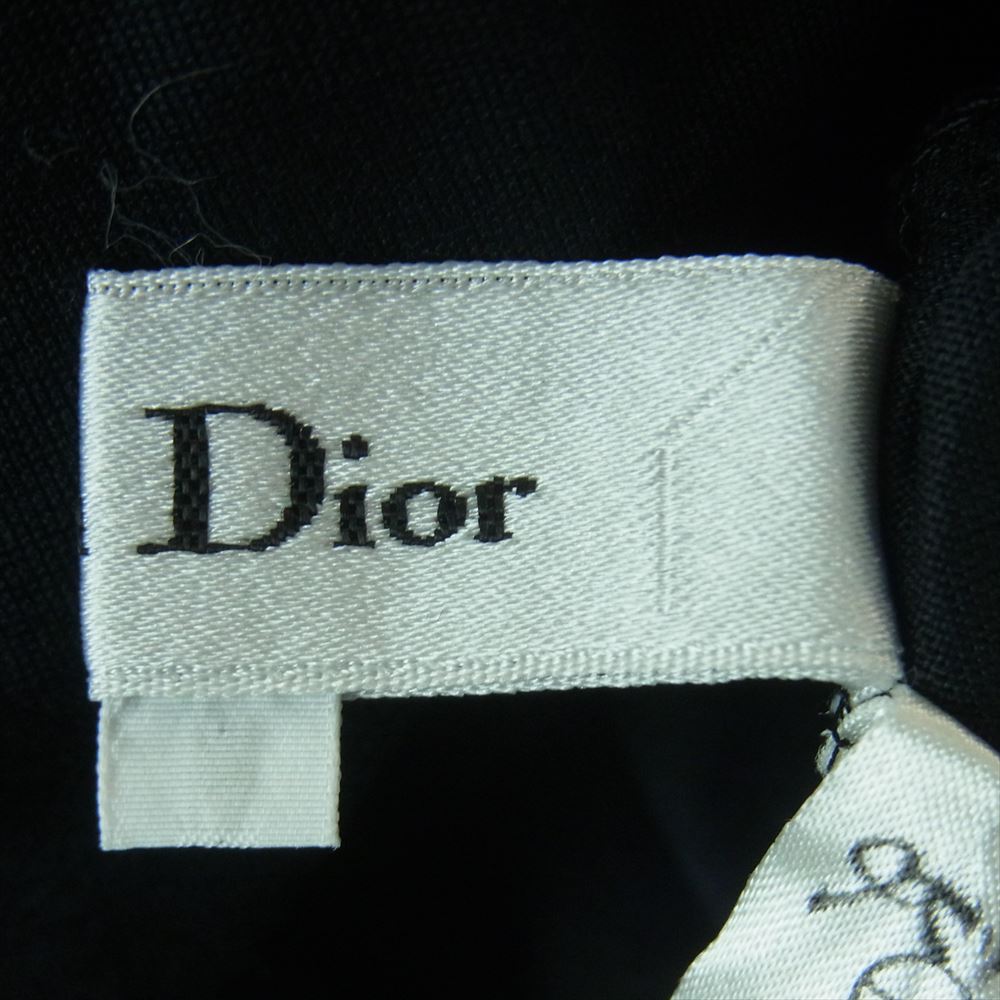 Christian Dior クリスチャンディオール BLL6K4900 コットン センタースリット レース 刺繍 カットソー 半袖 ブラック系 9【中古】