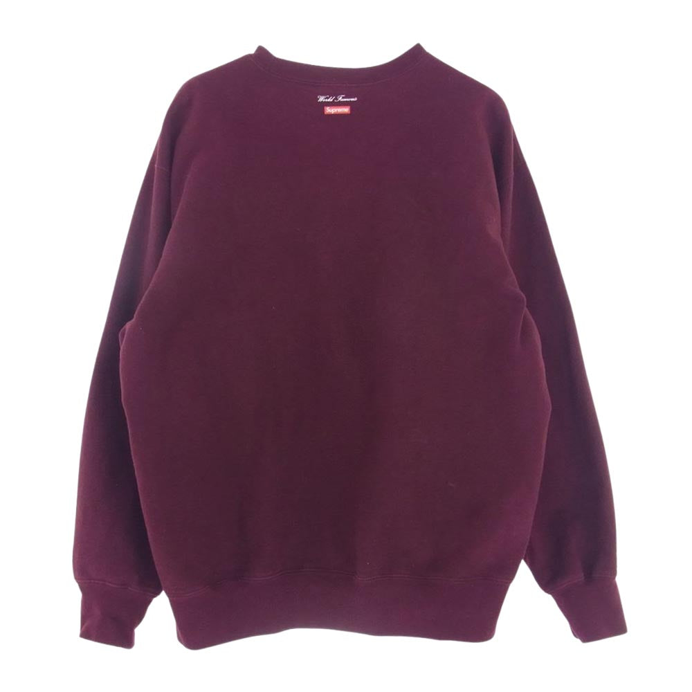 Supreme シュプリーム 20AW Aerial Crewneck エアリアル フォトプリント クルーネック スウェット トレーナー ワインレッド系 L【中古】