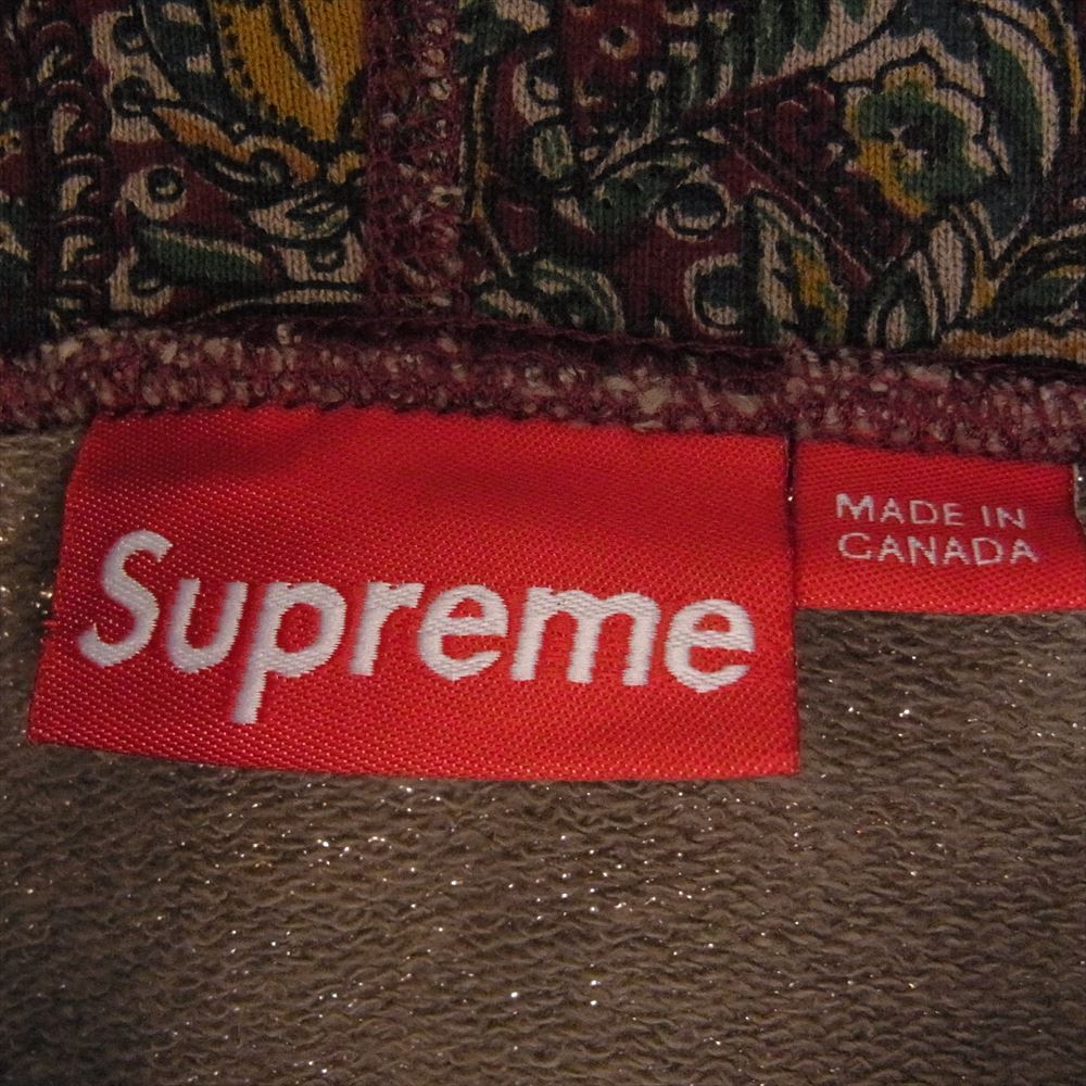 Supreme シュプリーム 11AW Paisley Pullover ペイズリー フーデッド スウェット プルオーバー パーカー マルチカラー系 L【中古】