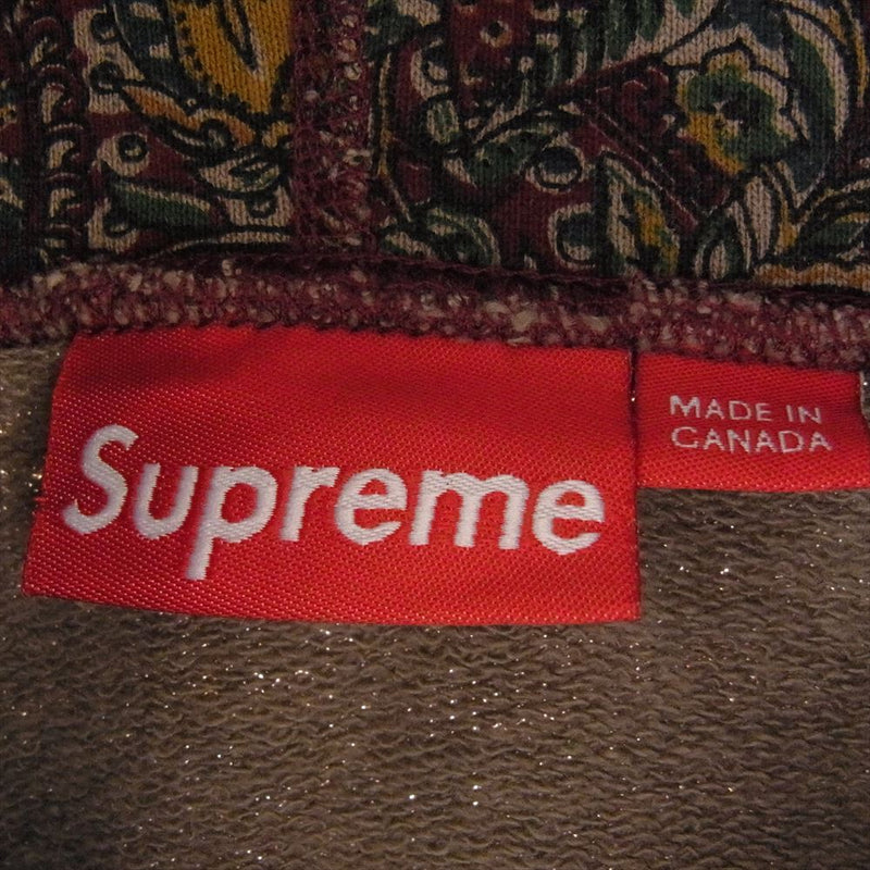 Supreme シュプリーム 11AW Paisley Pullover ペイズリー フーデッド スウェット プルオーバー パーカー マルチカラー系 L【中古】