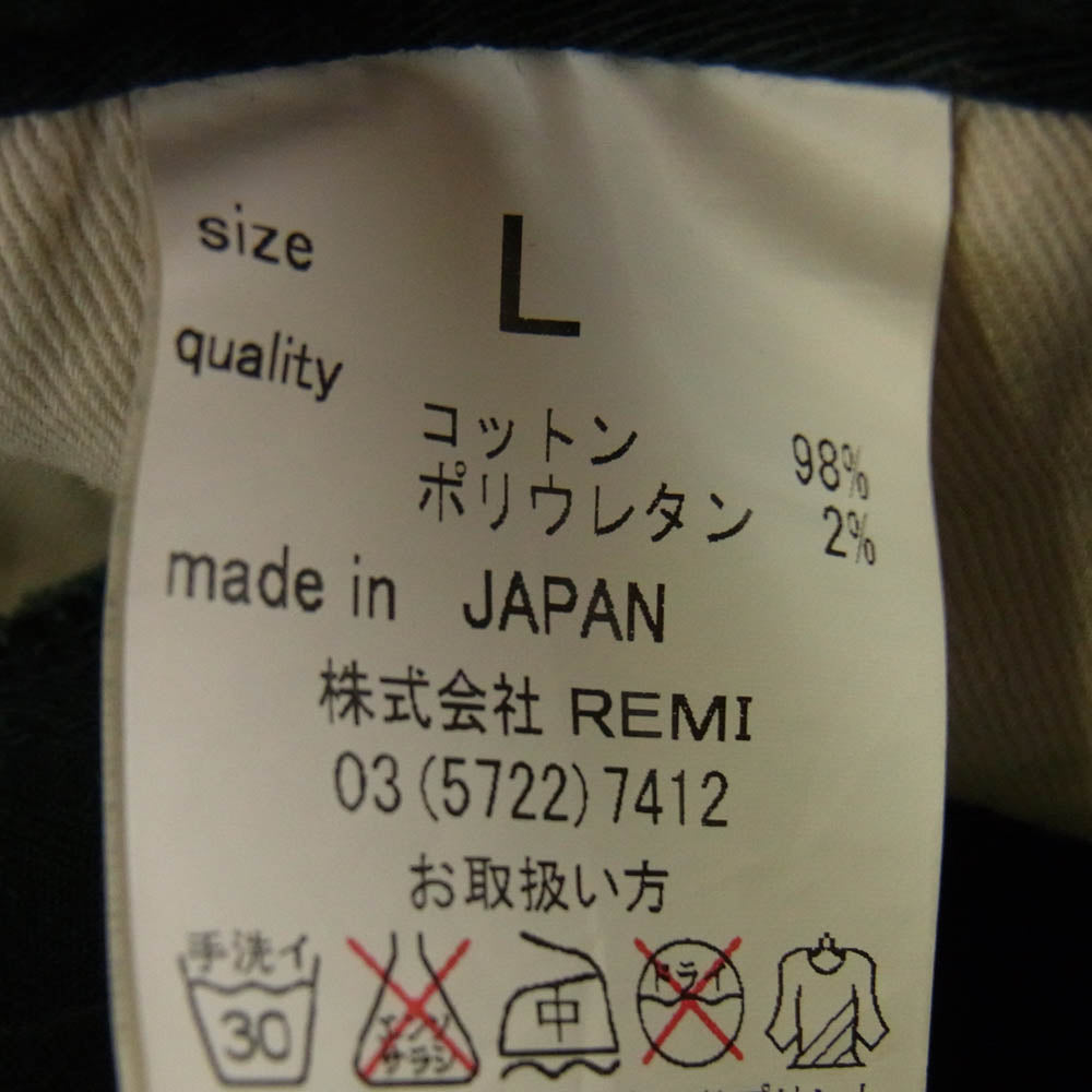 REMI RELIEF レミレリーフ ストレッチ チノ パンツ ネイビー系 L【中古】