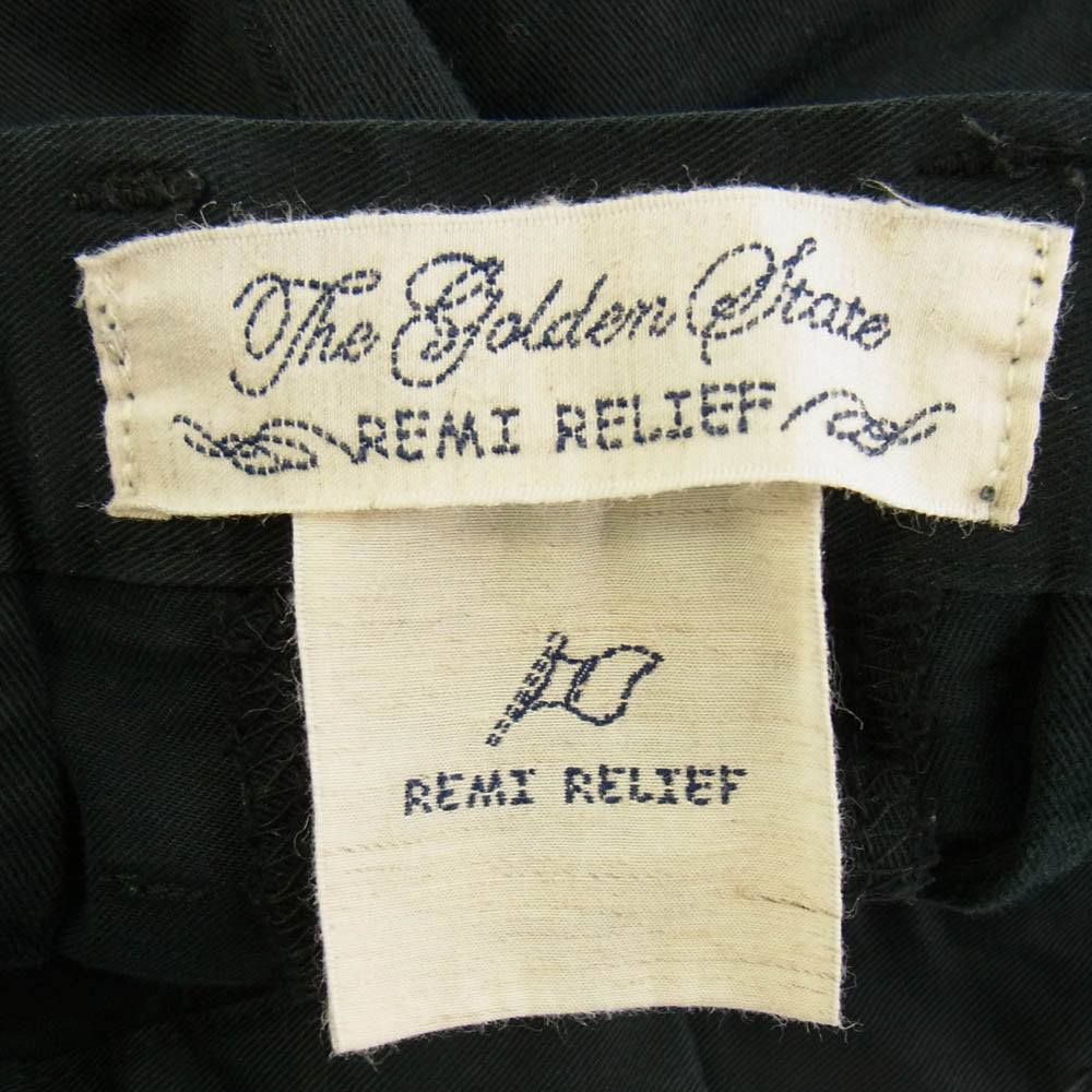 REMI RELIEF レミレリーフ テンセル混 ストレッチ チノ パンツ ネイビー系 L【中古】