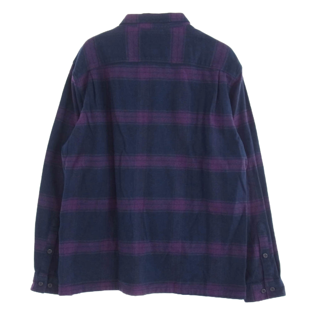 patagonia パタゴニア 20AW 53947 20年製 Fjord Flannel Shirt フィヨル ドフランネル 長袖 シャツ パープル系 L【中古】