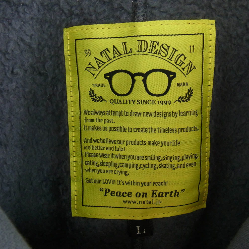 NATAL DESIGN ネイタルデザイン ND-TW-023 FILLMORE SHEEP SWEAT  フィルモア シープ フリース スウェット グレー系 チャコール系 L【極上美品】【中古】