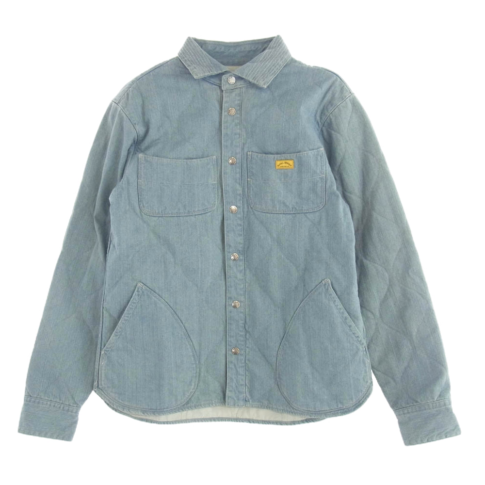 NATAL DESIGN ネイタルデザイン キルティング デニム シャツ ジャケット ライトブルー系 XL【中古】