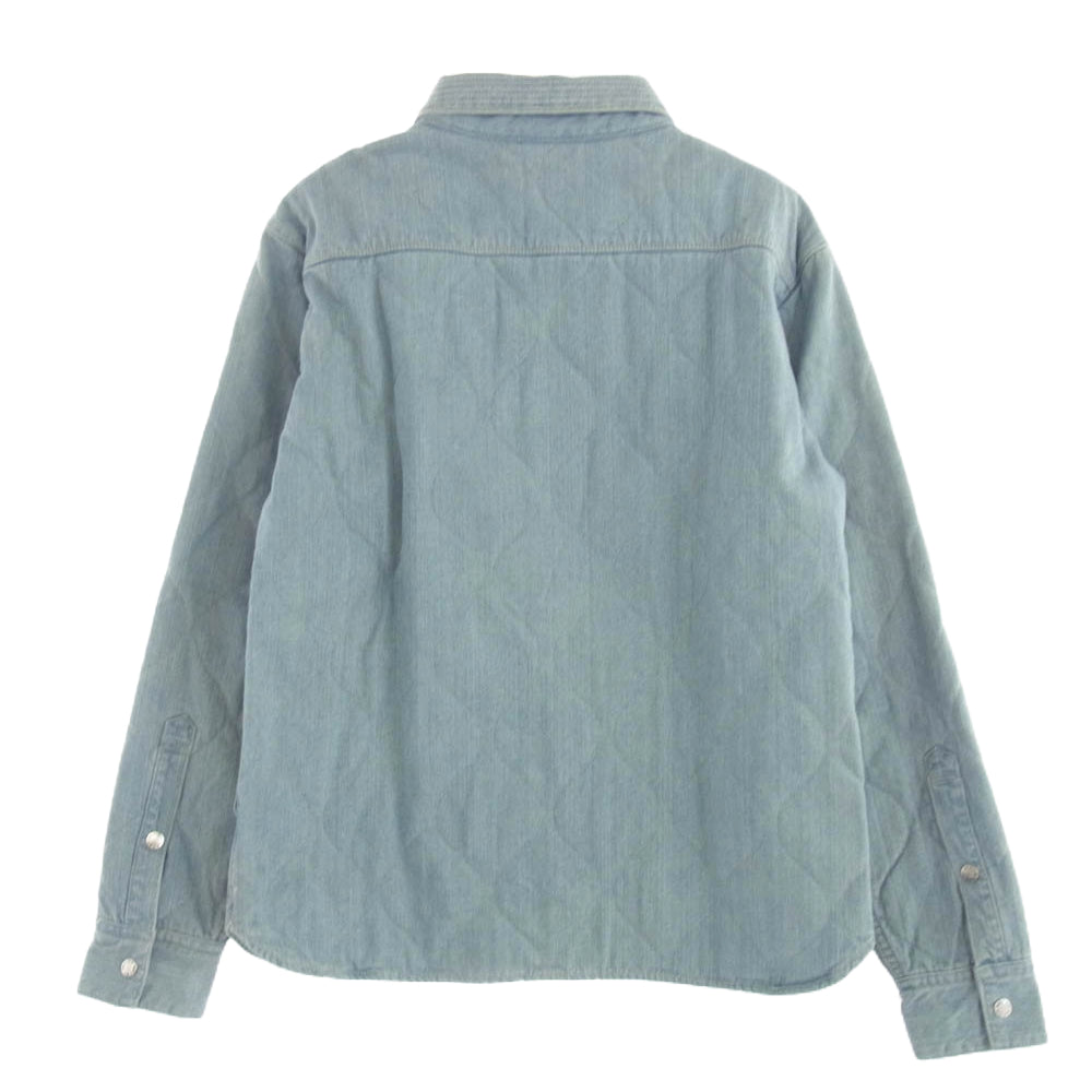 NATAL DESIGN ネイタルデザイン キルティング デニム シャツ ジャケット ライトブルー系 XL【中古】