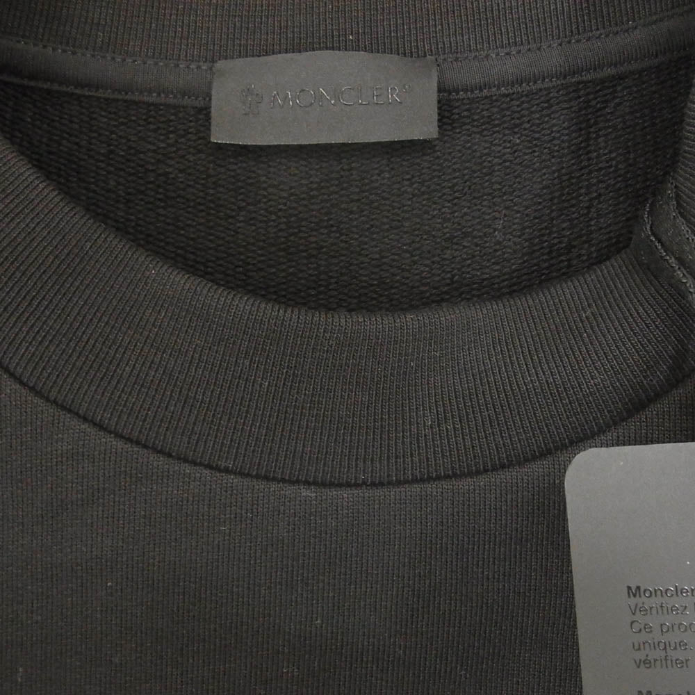 MONCLER モンクレール H10918G00031 SWEATSHIRT リフレクター ロゴプリント スウェット ブラック系 XL【美品】【中古】