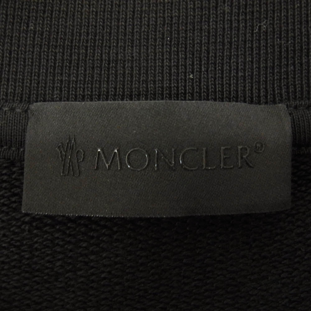 MONCLER モンクレール H10918G00031 SWEATSHIRT リフレクター ロゴプリント スウェット ブラック系 XL【美品】【中古】