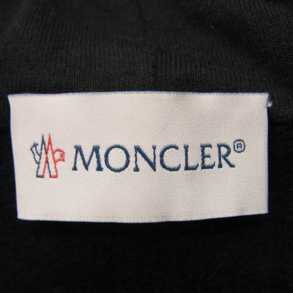 MONCLER モンクレール 23AW I209U8G00001 GENIUS FRAGMENT BY HIROSHI FUJIWARA HOODIE ジーニアス フラグメント フルジップ パーカー ブラック系 XL【中古】