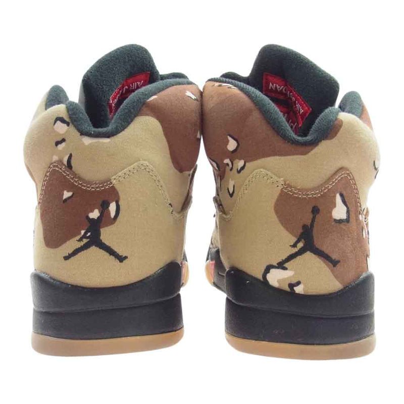 Supreme シュプリーム 15AW 824371-201 × Nike Air Jordan 5 Retro Desert Camo ナイキ エアジョーダン5 レトロ デザート カモ スニーカー マルチカラー系 27.5cm【中古】