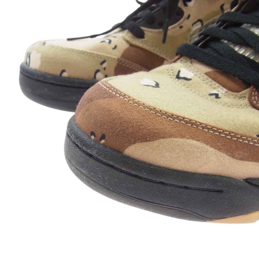 Supreme シュプリーム 15AW 824371-201 × Nike Air Jordan 5 Retro Desert Camo ナイキ エアジョーダン5 レトロ デザート カモ スニーカー マルチカラー系 27.5cm【中古】