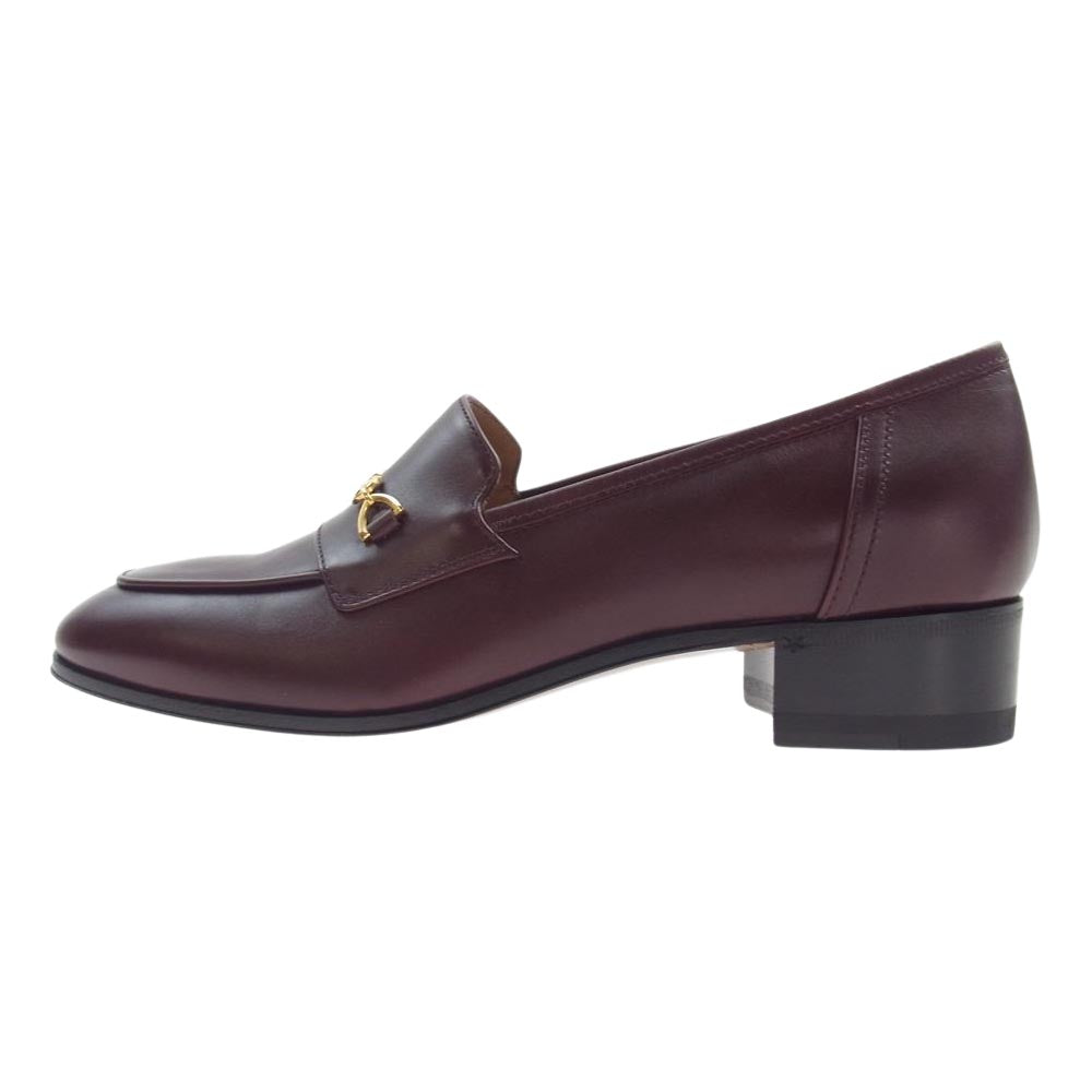 GUCCI グッチ 658268 ホースビット レザー ローファー  エンジ系 35.5【新古品】【未使用】【中古】