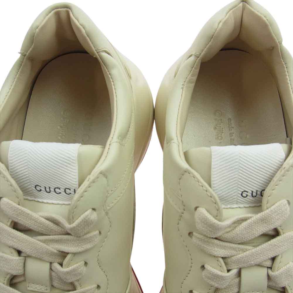 GUCCI グッチ 655025 × ドラえもん レザー ダッド スニーカー オフホワイト系 35.5【新古品】【未使用】【中古】