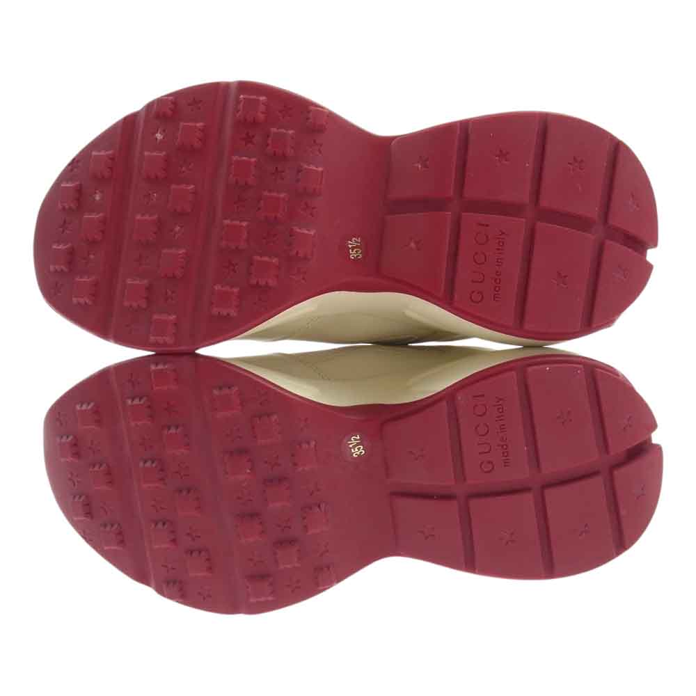 GUCCI グッチ 655025 × ドラえもん レザー ダッド スニーカー オフホワイト系 35.5【新古品】【未使用】【中古】