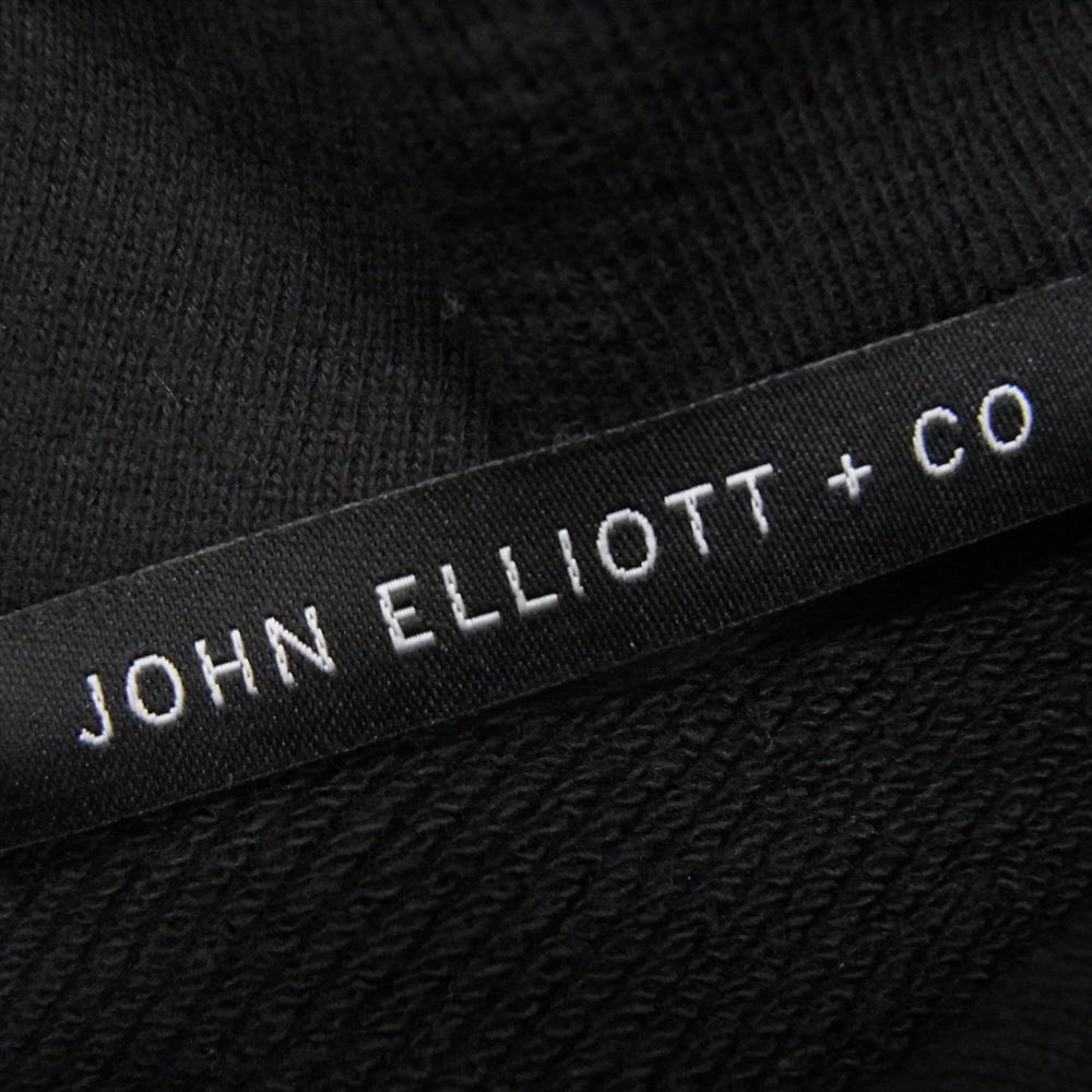 ジョンエリオット ZIP ファスナーデザイン プルオーバ― パーカー フーディ ブラック系 1【中古】