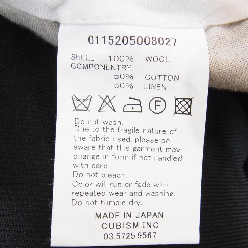 VISVIM ビズビム 15AW 0115205008027 HIGH-WATER SLACKS ハイ ウォーター ウール スラックスパンツ ブラック系 2【中古】