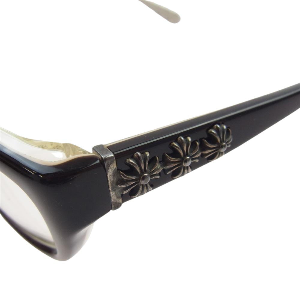 CHROME HEARTS クロムハーツ（原本無） BAUNCH 54□16-138 メガネ 眼鏡 レザーケース付属 ブラウン系【中古】