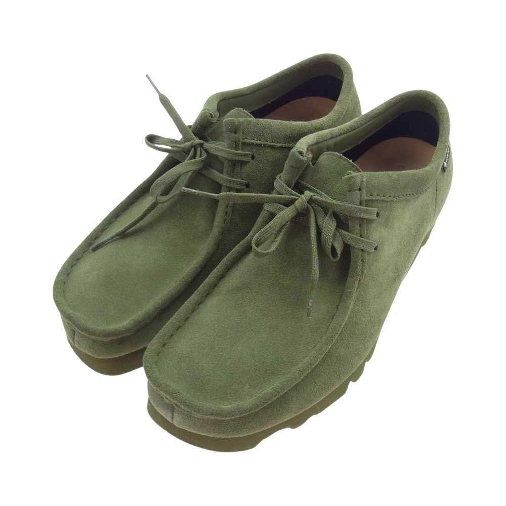 Clarks クラークス Wallabee GTX ワラビー ゴアテックス ブーツ モスグリーン系 US8.5/26.5cm【美品】【中古】