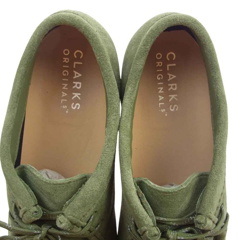 Clarks クラークス Wallabee GTX ワラビー ゴアテックス ブーツ モスグリーン系 US8.5/26.5cm【美品】【中古】