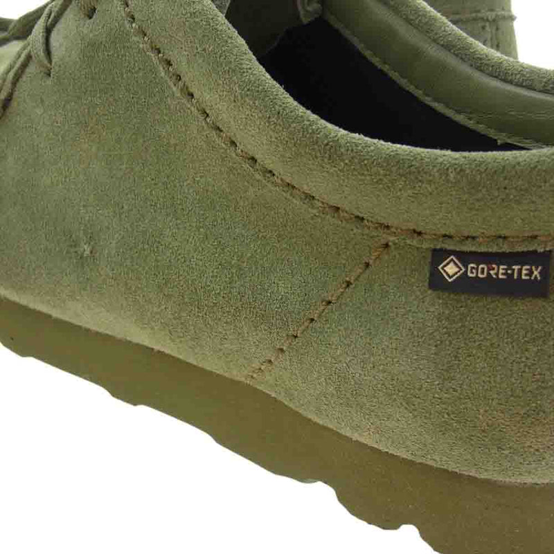 Clarks クラークス Wallabee GTX ワラビー ゴアテックス ブーツ モスグリーン系 US8.5/26.5cm【美品】【中古】