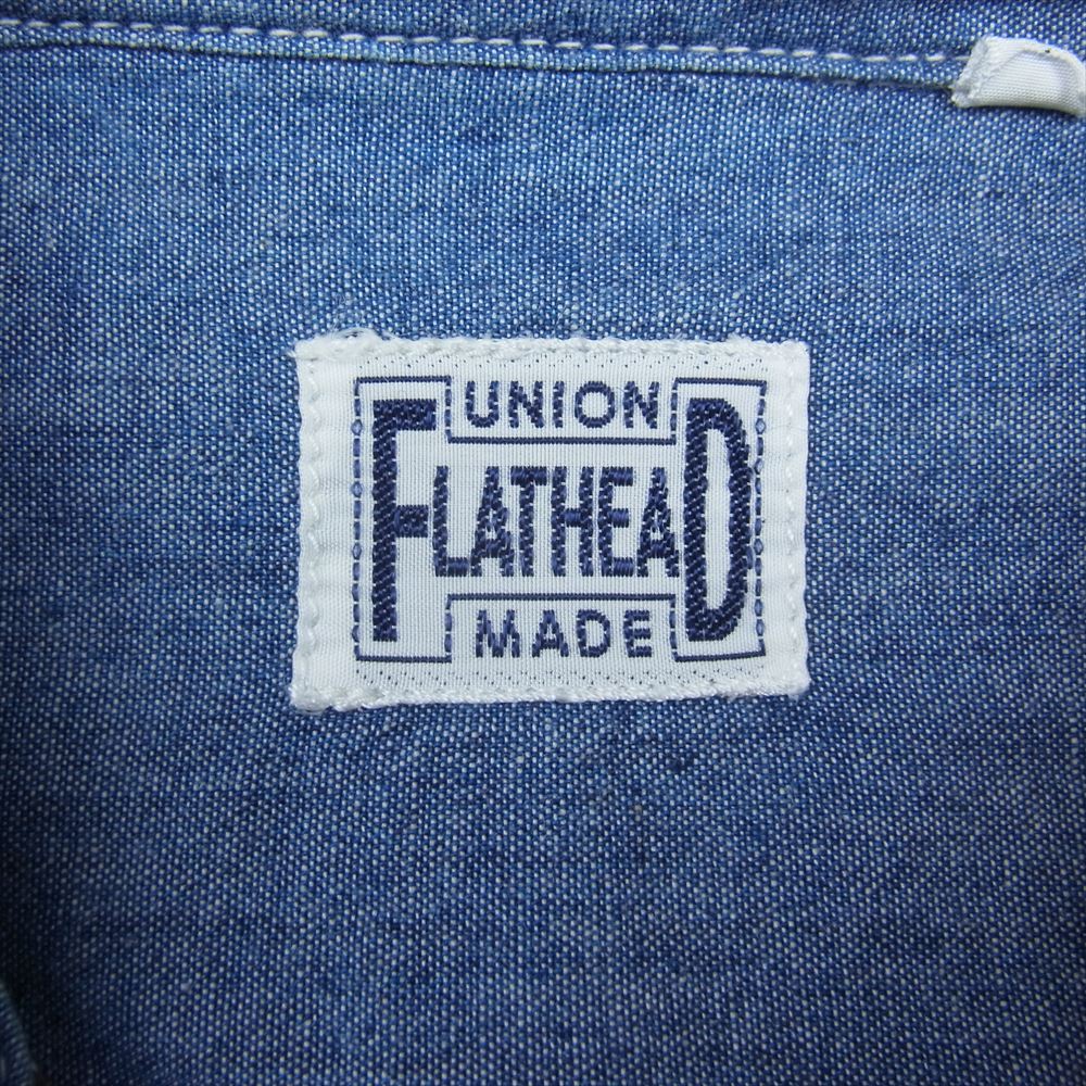 THE FLAT HEAD ザフラットヘッド ウォバッシュ 長袖 ワーク シャツ ブラウン系 38【中古】