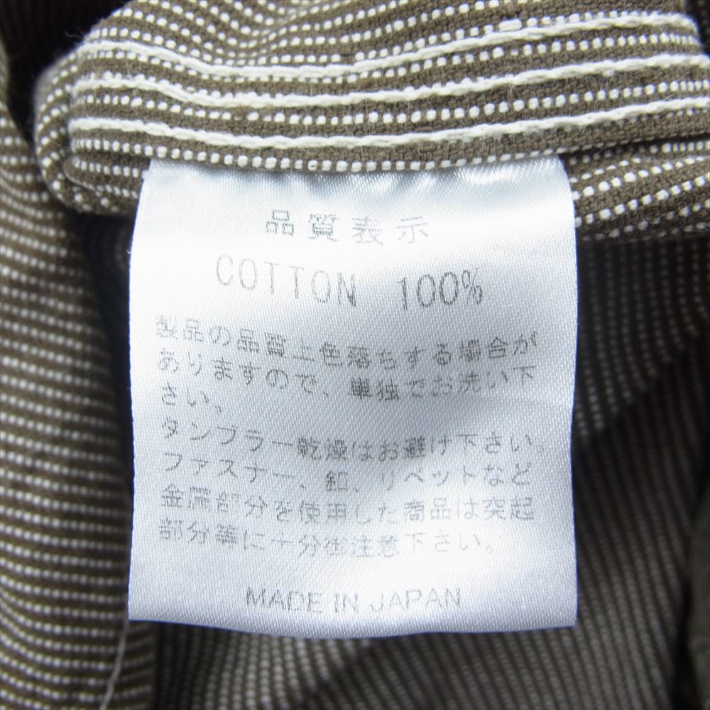 THE FLAT HEAD ザフラットヘッド ウォバッシュ 長袖 ワーク シャツ ブラウン系 38【中古】