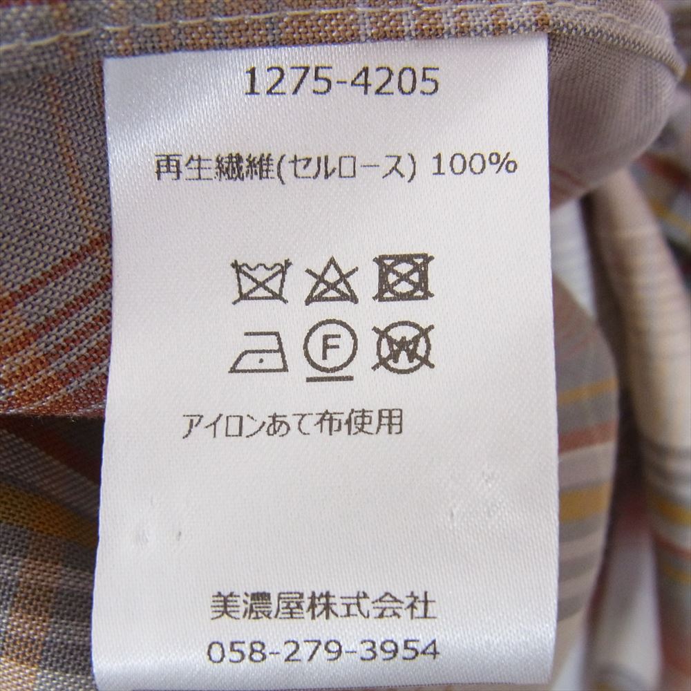 PENDLETON ペンドルトン 1275-4205 チェック 半袖 シャツ ブラウン系 M【中古】