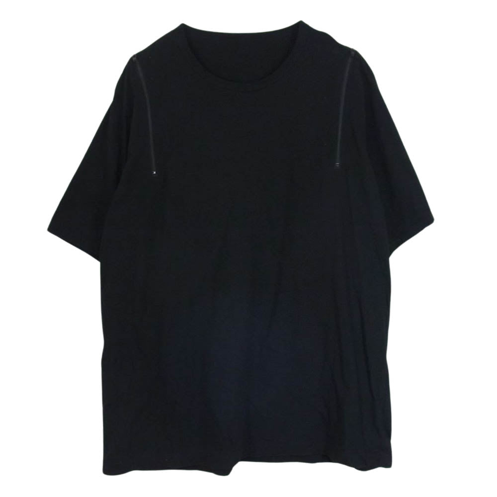 Yohji Yamamoto ヨウジヤマモト GC-T12-010 Ground Y グラウンドワイ アームホールファスナー切替 カットソー 半袖 Tシャツ ブラック系 3【中古】
