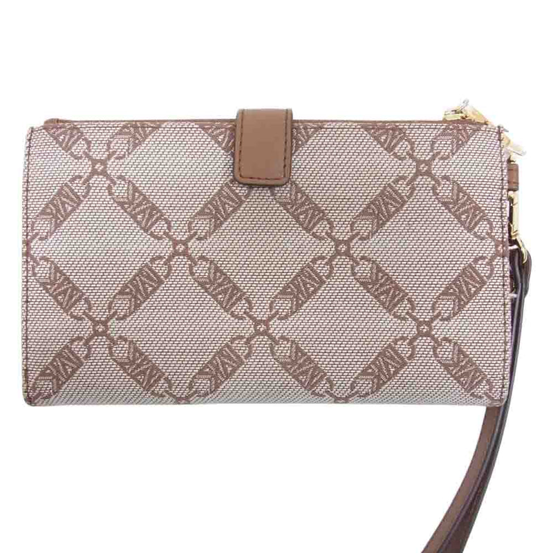 Michael Kors マイケルコース 32S3GJ6W4J Adele Empire Logo Jacquard Smartphone Wallet ロゴ 長財布 ウォレット ブラウン系【中古】