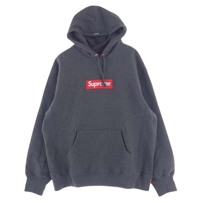 Supreme シュプリーム 21AW Box Logo Hooded Sweatshirt Charcoal ボックス ロゴ スウェット パーカー グレー系 M【中古】