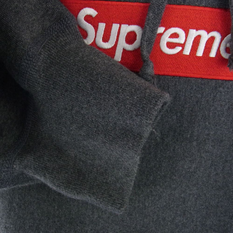 Supreme シュプリーム 21AW Box Logo Hooded Sweatshirt Charcoal ボックス ロゴ スウェット パーカー グレー系 M【中古】