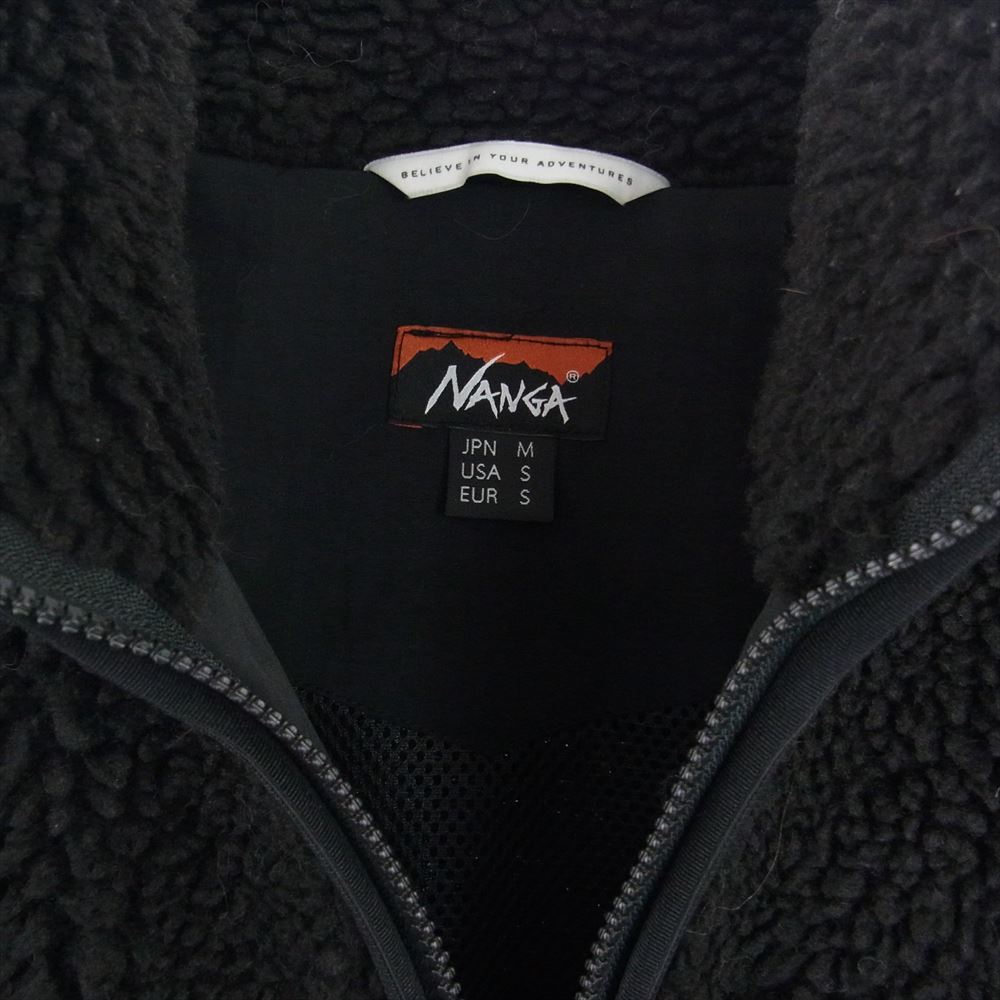 WIND AND SEA ウィンダンシー × NANGA ナンガ Boa fleece Jacket ボア フリース ジャケット ブラック系 JPN　M【中古】