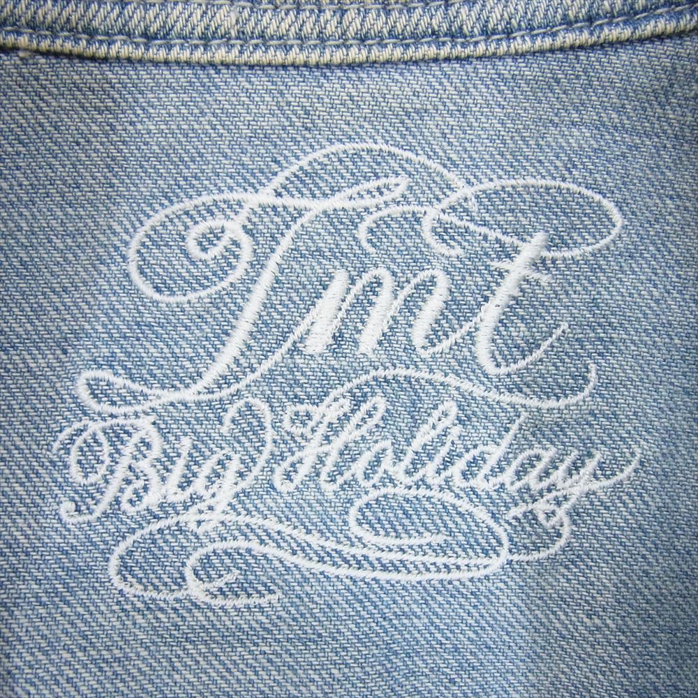 TMT ティーエムティー TSH-F1702 CHAIN STITCH DENIM SHIRTS デニム ウエスタン 長袖 シャツ インディゴブルー系 M【中古】