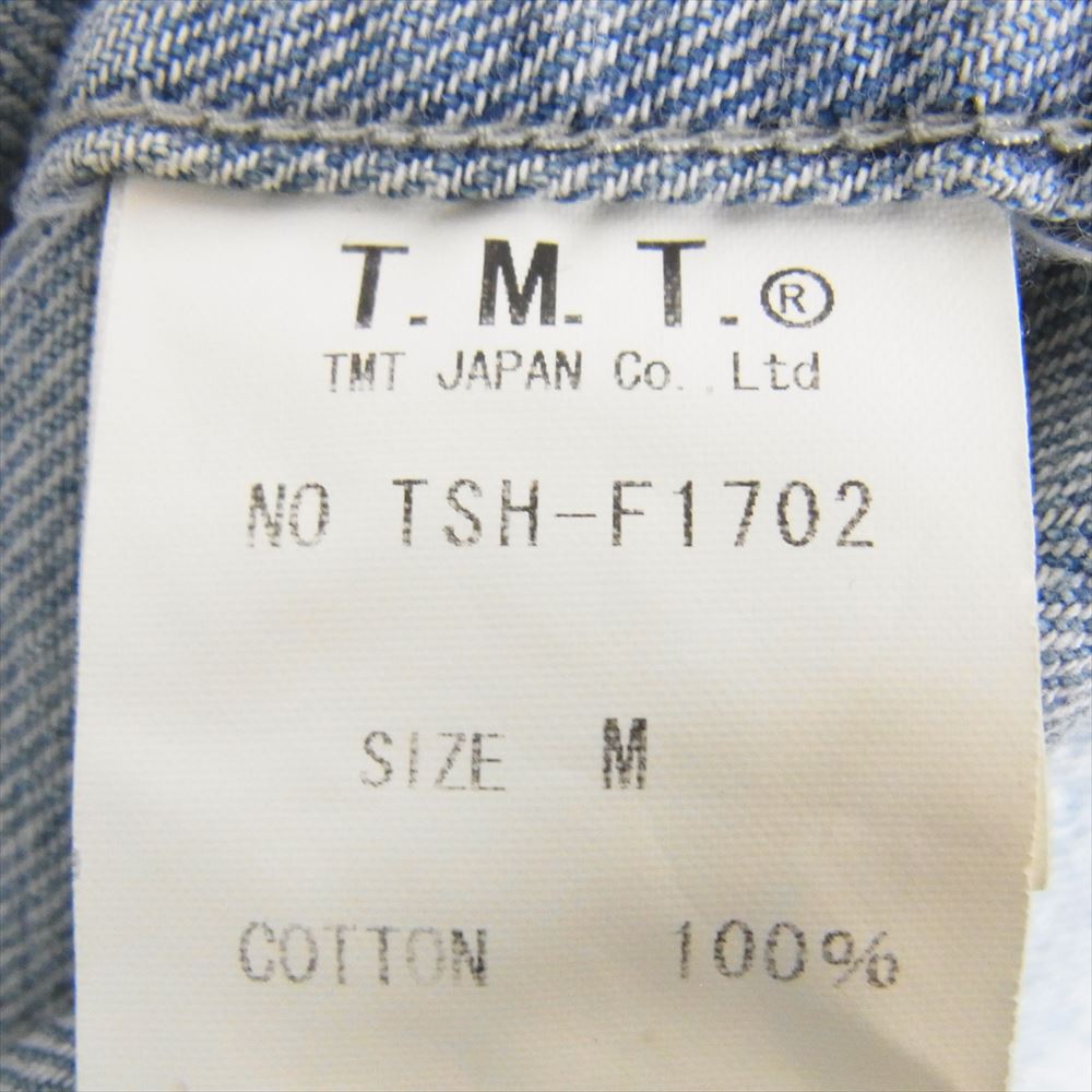 TMT ティーエムティー TSH-F1702 CHAIN STITCH DENIM SHIRTS デニム ウエスタン 長袖 シャツ インディゴブルー系 M【中古】