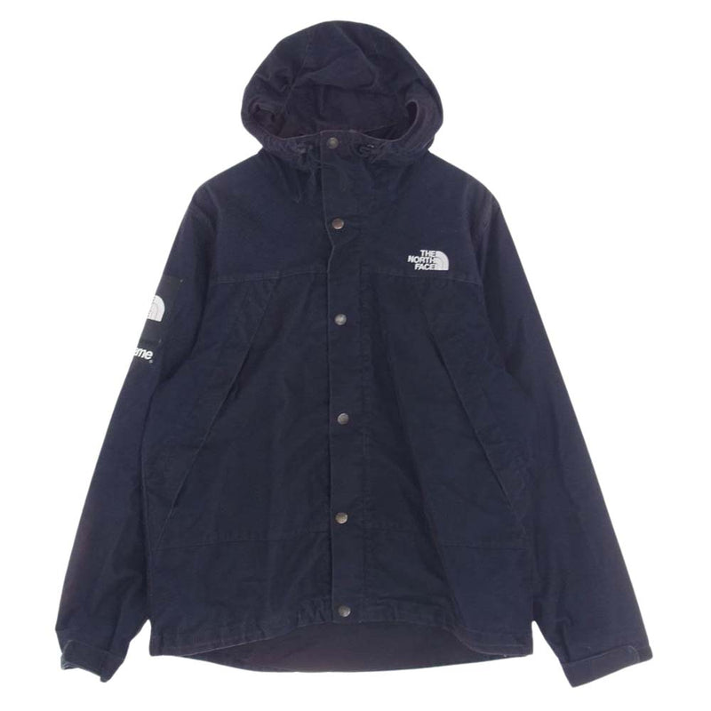 Supreme シュプリーム 12AW NP01250 × THE NORTH FACE ノースフェイス MOUNTAIN SHELL JACKET コーデュロイ マウンテン シェル ジャケット ネイビー系 S【中古】