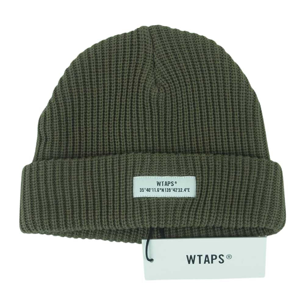 WTAPS ダブルタップス 21SS 211MADT-HT02 BEANIE 02 COPO COOLMAX ビーニー ニットキャップ オリーブ系  00【美品】【中古】