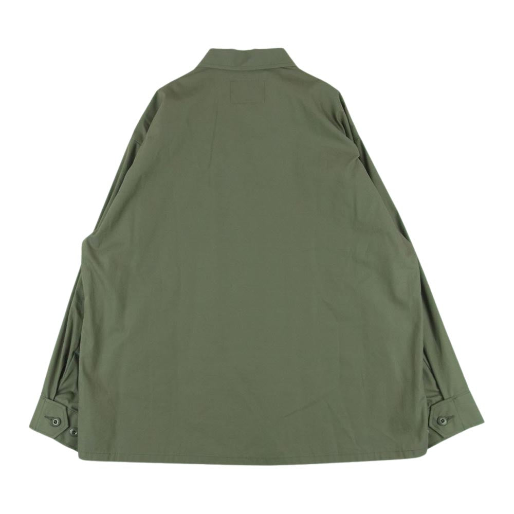 WTAPS ダブルタップス 22SS 221WVDT-SHM03 JUNGLE LS COTTON POPLIN ロングスリーブ コットン ポプリン ジャングル シャツ グレー系 OLIVE DRAB 02【中古】