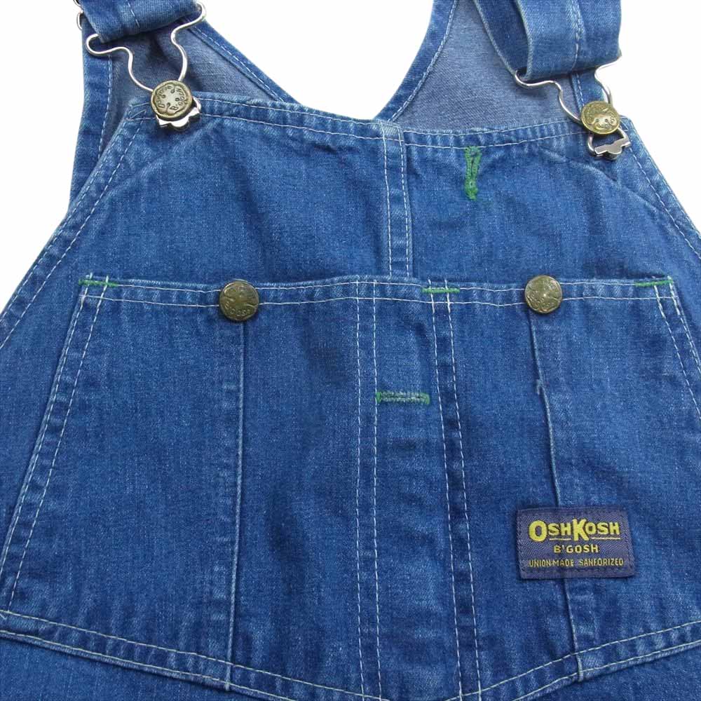 OSHKOSH オシュコシュ ヴィンテージ 90s USA製 オーバーオール インディゴブルー系【中古】