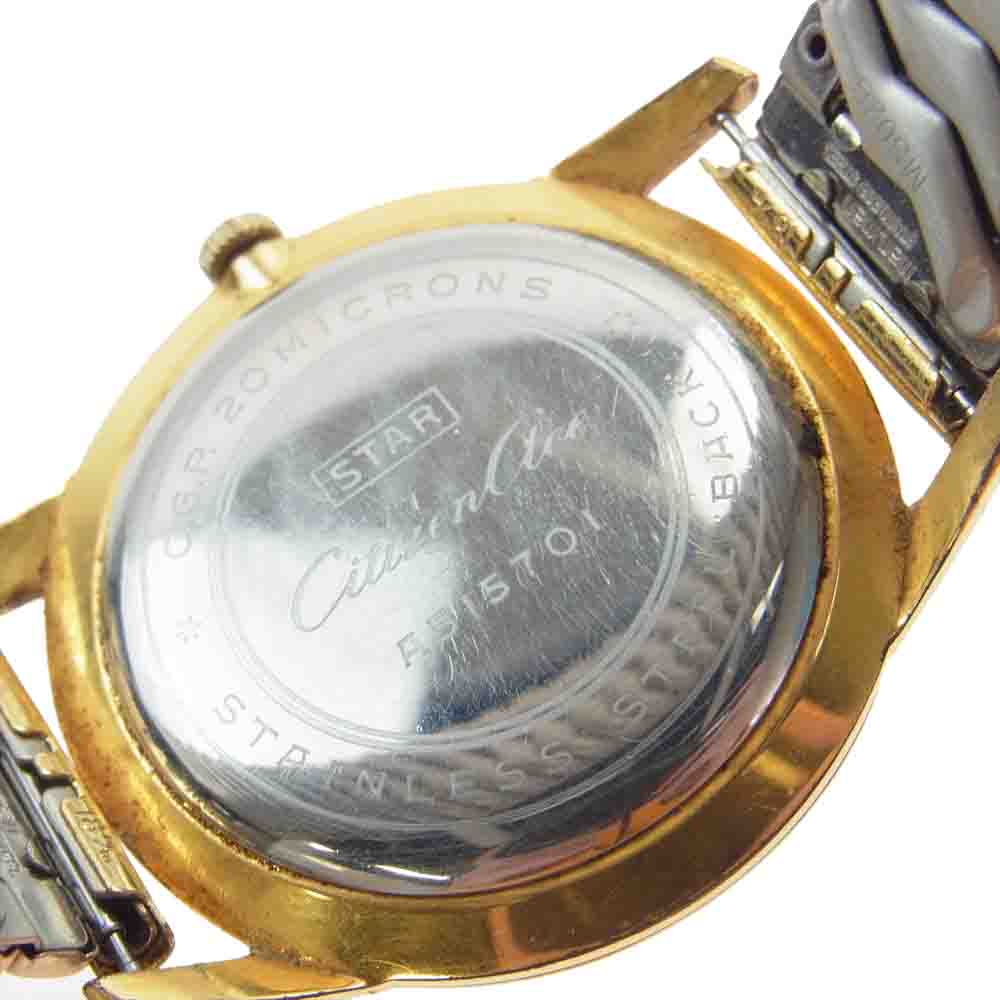 CITIZEN シチズン A515701 ACE エース 21石 21Jewels 手巻き アナログ 腕時計 ウォッチ 蛇腹 フレックスベルト ゴールド系【中古】