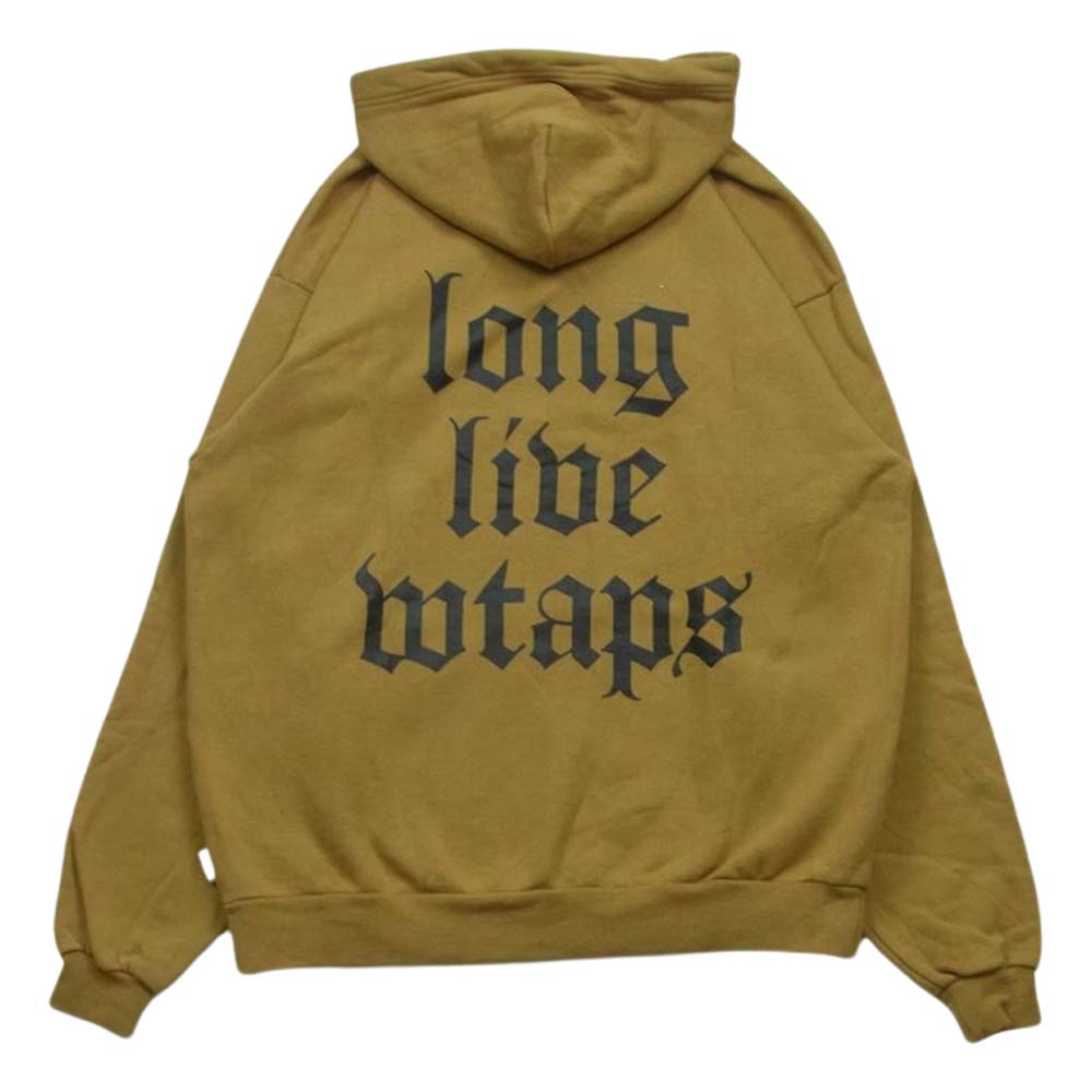 WTAPS ダブルタップス LLW long live wtaps バックプリント プルオーバー パーカー フーディ ブラウン系 05【中古】