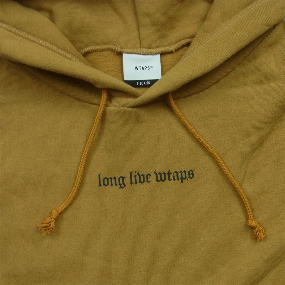 WTAPS ダブルタップス LLW long live wtaps バックプリント プルオーバー パーカー フーディ ブラウン系 05【中古】