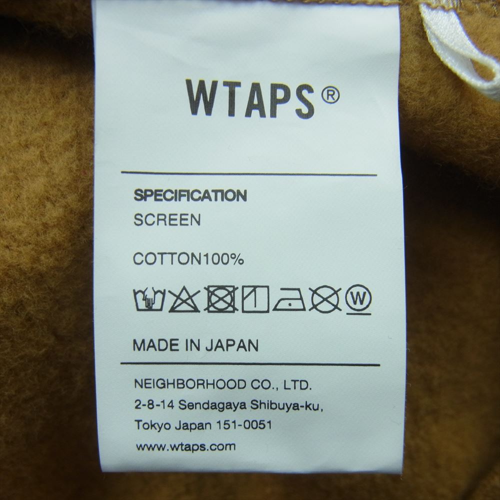 WTAPS ダブルタップス LLW long live wtaps バックプリント プルオーバー パーカー フーディ ブラウン系 05【中古】