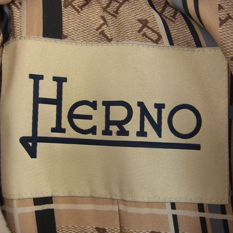 Herno ヘルノ CA000440D-12422-1985 エコファー コート ベージュ系 36【美品】【中古】