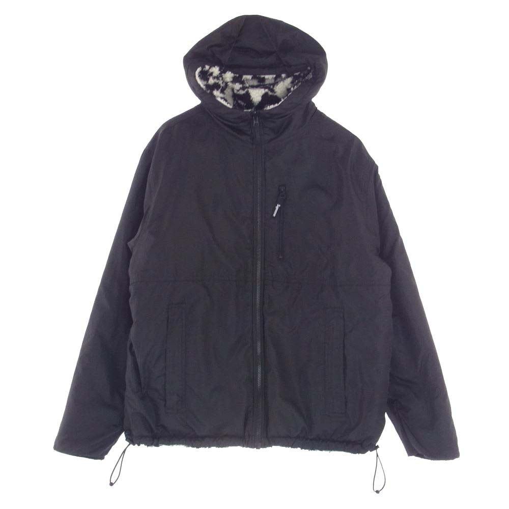 Supreme シュプリーム 21AW Celtic Knot Reversible WINDSTOPPER Fleece Hooded Jacket  ケルティックノット リバーシブル ウインドストッパー フリース フーデッド ジャケット ブラック系 オフホワイト系 L【中古】