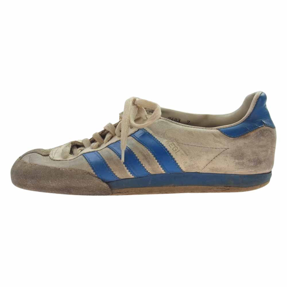 adidas アディダス 観賞用 ヴィンテージ オリジナル 70s 80s KEGLER ケグラー スニーカー オフホワイト系 ライトブルー系 US7【中古】