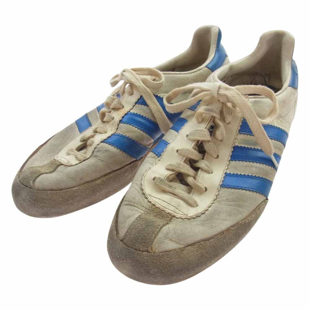adidas アディダス 観賞用 ヴィンテージ オリジナル 70s 80s KEGLER ケグラー スニーカー オフホワイト系 ライトブルー系 US7【中古】