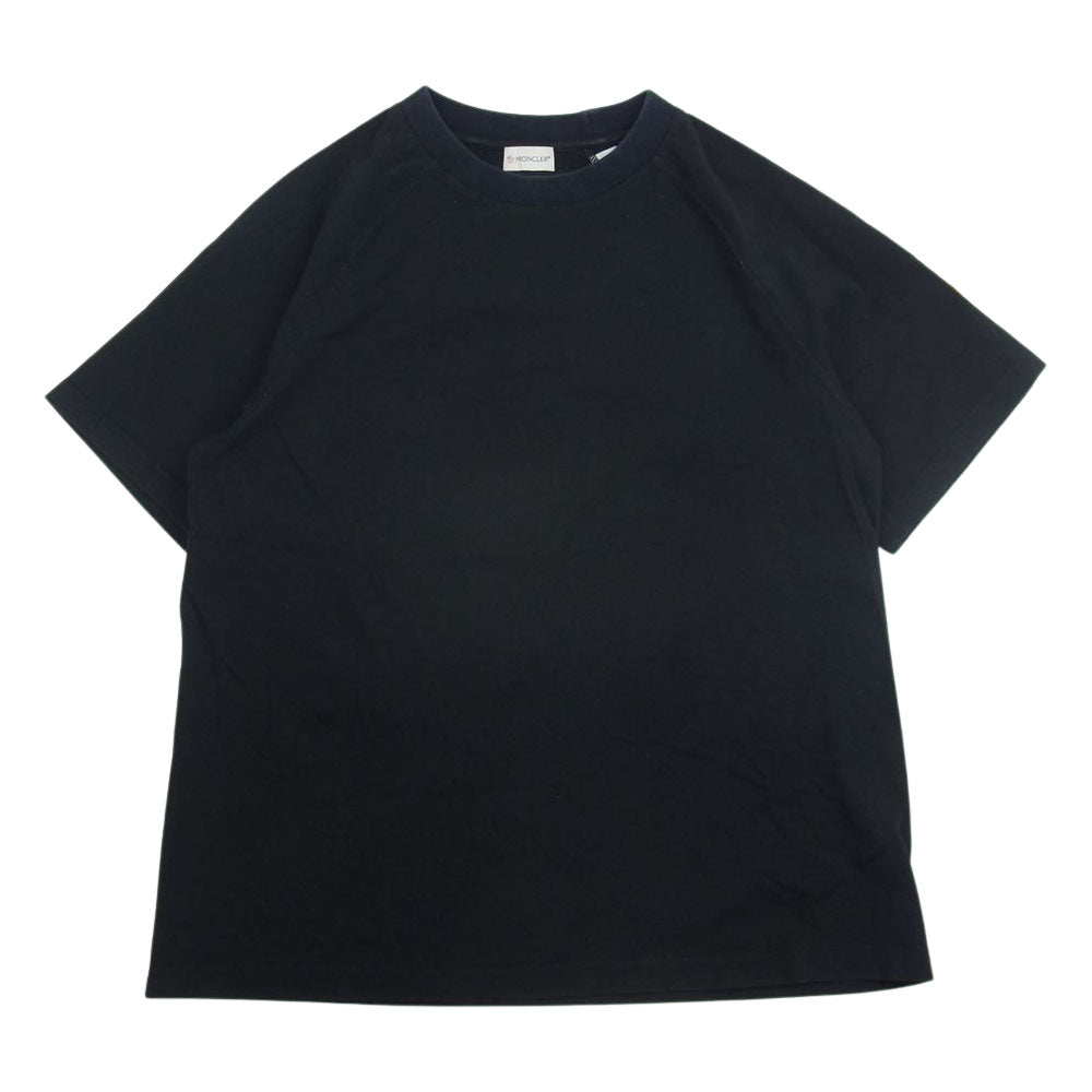 MONCLER モンクレール × OFF-WHITE オフホワイト B209H8001250 国内正規品 MAGLIA T-SHIRT ナンバリング バックプリント Ｔシャツ 半袖 ブラック系 L【中古】