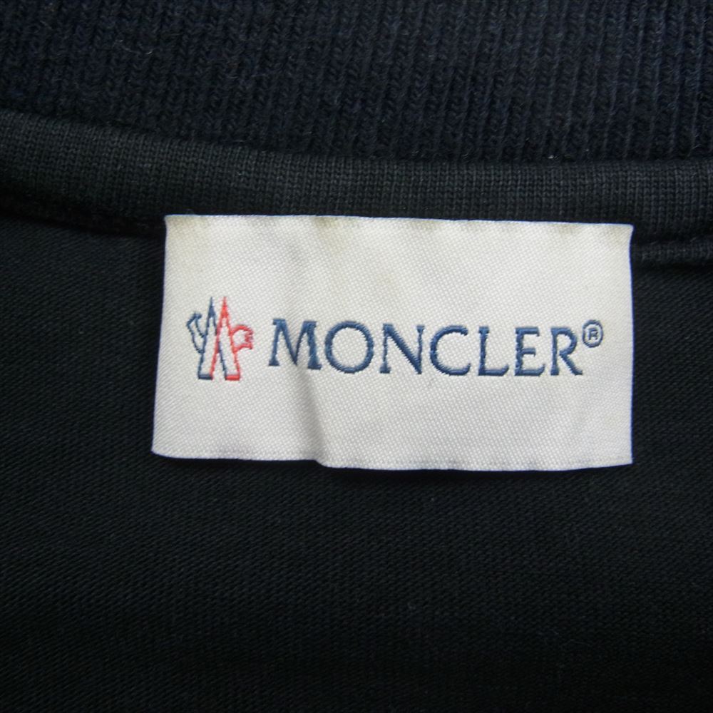 MONCLER モンクレール × OFF-WHITE オフホワイト B209H8001250 国内正規品 MAGLIA T-SHIRT ナンバリング バックプリント Ｔシャツ 半袖 ブラック系 L【中古】