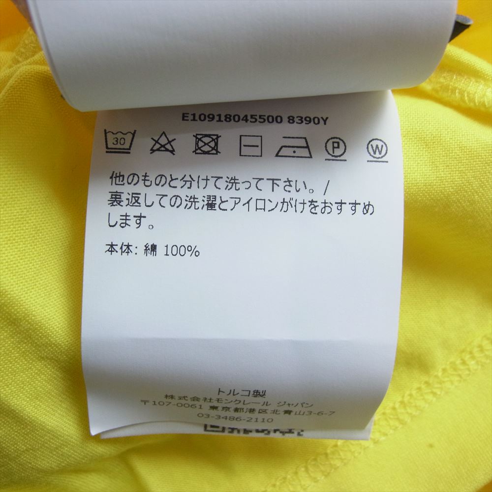 MONCLER モンクレール Genius2 E10918045500 ジーニアス ロゴワッペン 半袖Tシャツ イエロー系 M【中古】